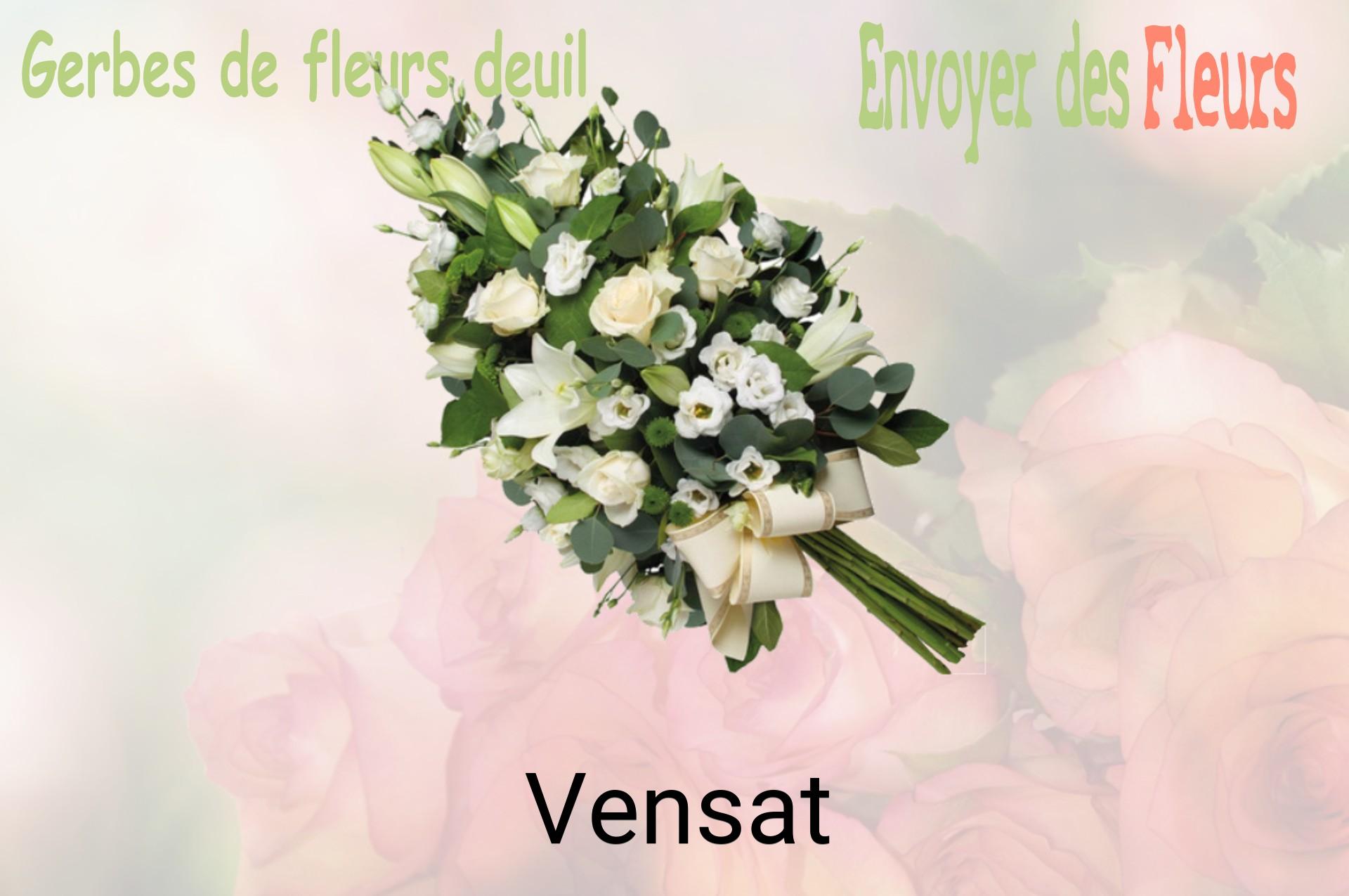 Gerbe de fleurs de deuil livrée à Vensat